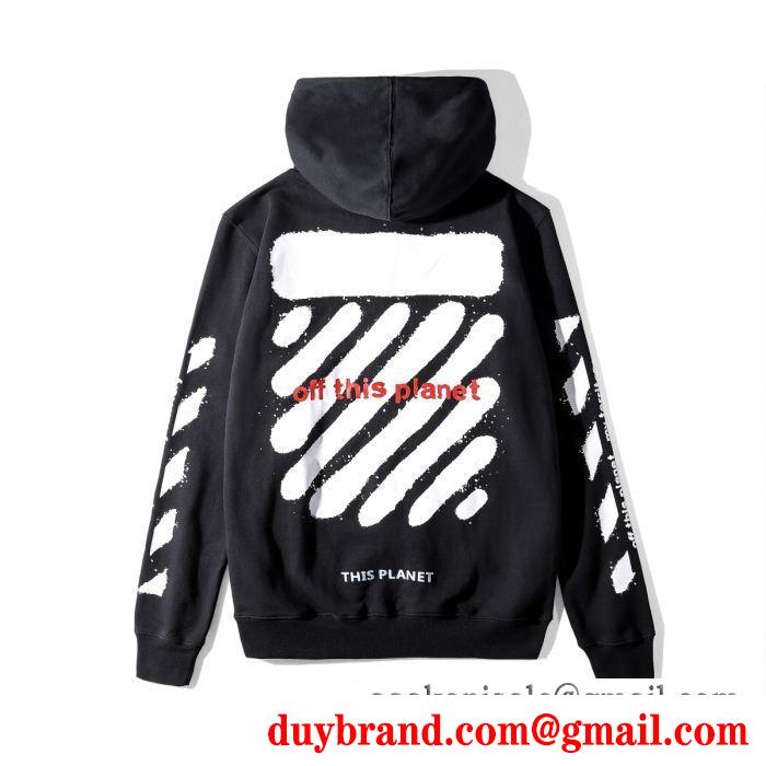 軽くて暖かいオフホワイトパーカーコピーOff-White【SALE中】メンズプルオーバーパーカーフード付き