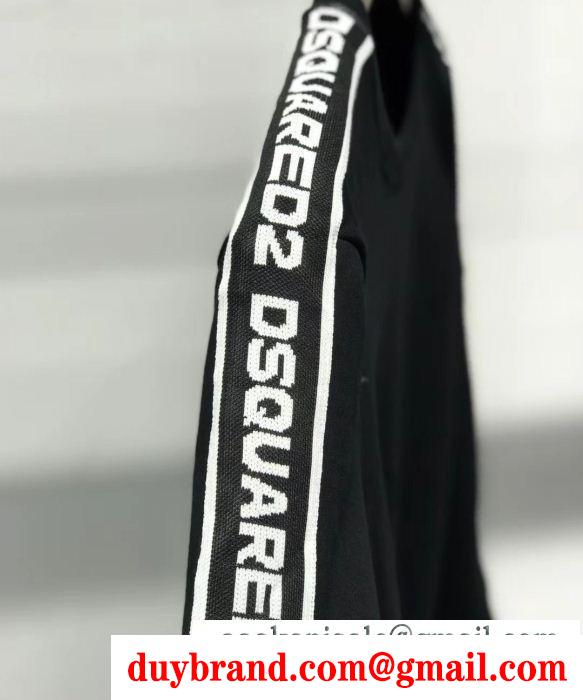 使い勝手も抜群！DSQUARED2ディー スクエアー ド偽物メンズプルオーバーパーカーブラック、グレー