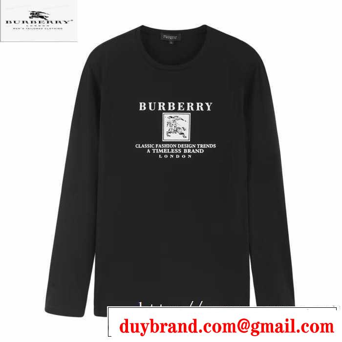 速報！2019年秋ファッショントレンド バーバリー BURBERRY 長袖Tシャツ 3色可選 新作アイテムが今年流