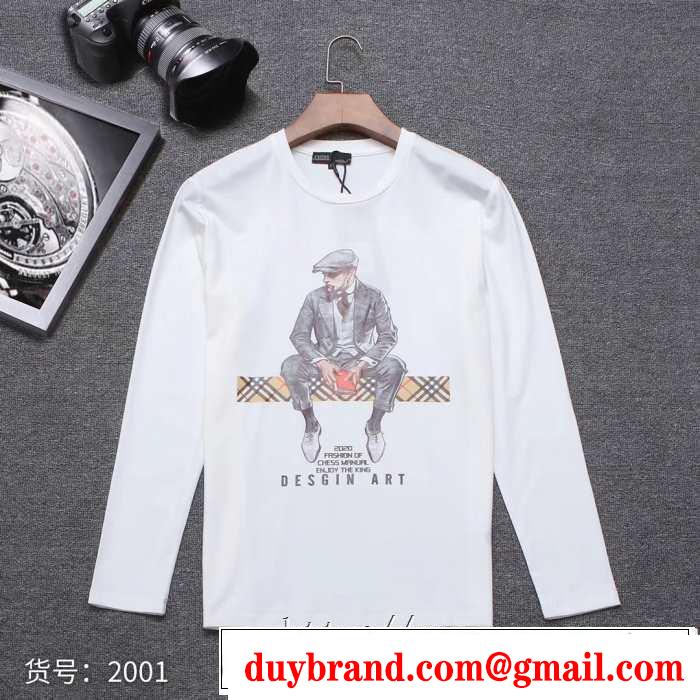 バーバリー BURBERRY 長袖Tシャツ 3色可選 【2019秋冬】今きてる最先端ブランド 今年注目な新品セール