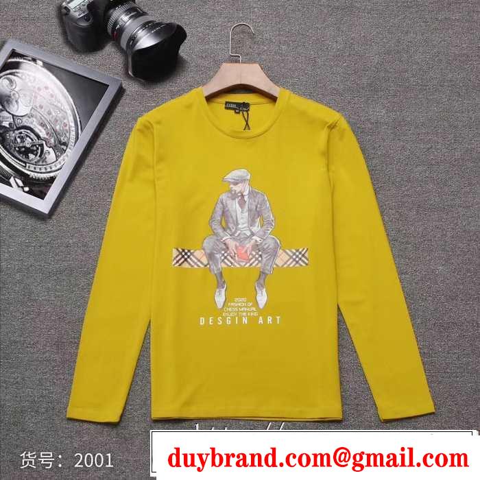 バーバリー BURBERRY 長袖Tシャツ 3色可選 【2019秋冬】今きてる最先端ブランド 今年注目な新品セール