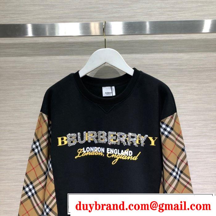 秋服コーデ2019年版 バーバリー BURBERRY 大胆なチェックの人気トレンド プルオーバーパーカー 2色可選 秋にはやる最新作を先取り