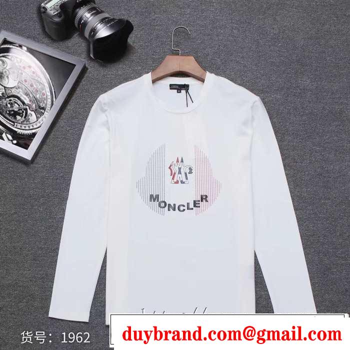 今シーズン注目のアイテム モンクレール MONCLER 長袖Tシャツ 2色可選 2019トレンドmàu sắc秋冬セール