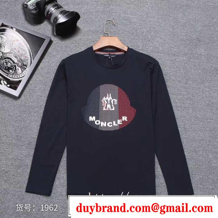 今シーズン注目のアイテム モンクレール MONCLER 長袖Tシャツ 2色可選 2019トレンドmàu sắc秋冬セール