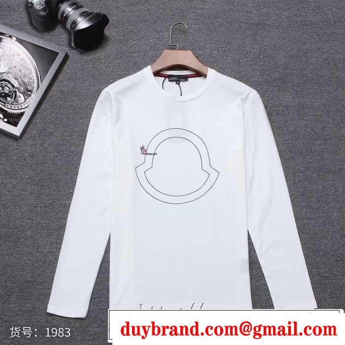 長袖Tシャツ 3色可選 2019トレンド秋冬おすすめ安い 絶対おさえるべきmàu sắcと最新 モンクレール MONCLER