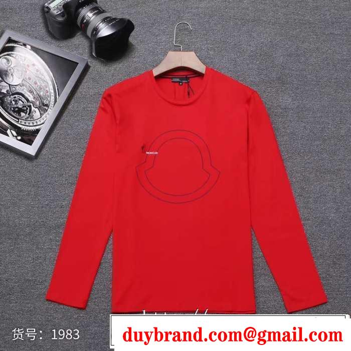 長袖Tシャツ 3色可選 2019トレンド秋冬おすすめ安い 絶対おさえるべきmàu sắcと最新 モンクレール MONCLER