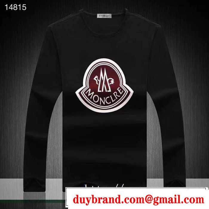 2019秋冬トレンドデザイン 秋冬ファッションコーディネート モンクレール MONCLER 長袖Tシャツ 2色可選