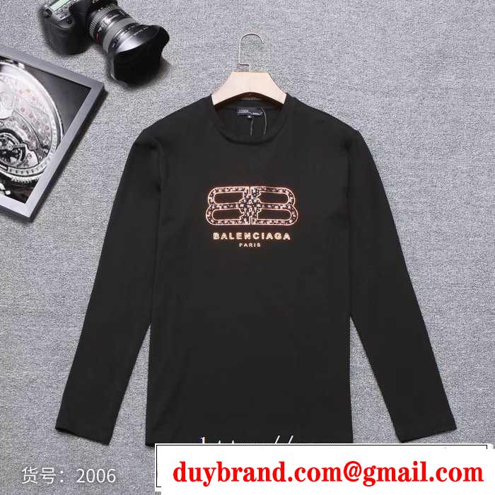 バレンシアガ Balenciaga 長袖Tシャツ 3色可選 2019トレンドmàu sắc秋冬セール 秋トレンドの新定番