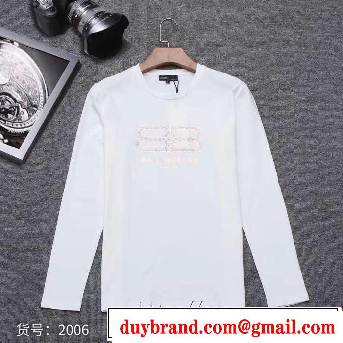 バレンシアガ Balenciaga 長袖Tシャツ 3色可選 2019トレンドmàu sắc秋冬セール 秋トレンドの新定番