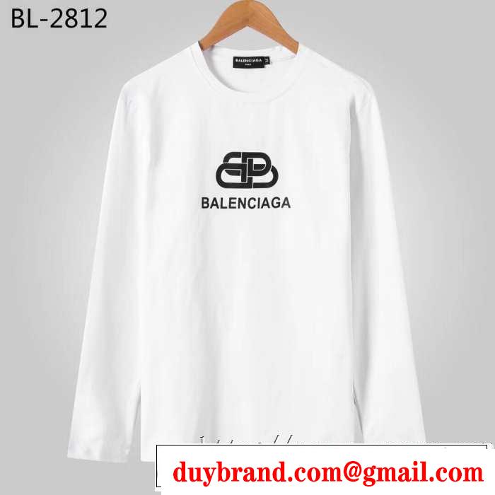 現在流行中のおすすめ人気 最重要！2019秋冬トレンド バレンシアガ Balenciaga 長袖Tシャツ 2色可選