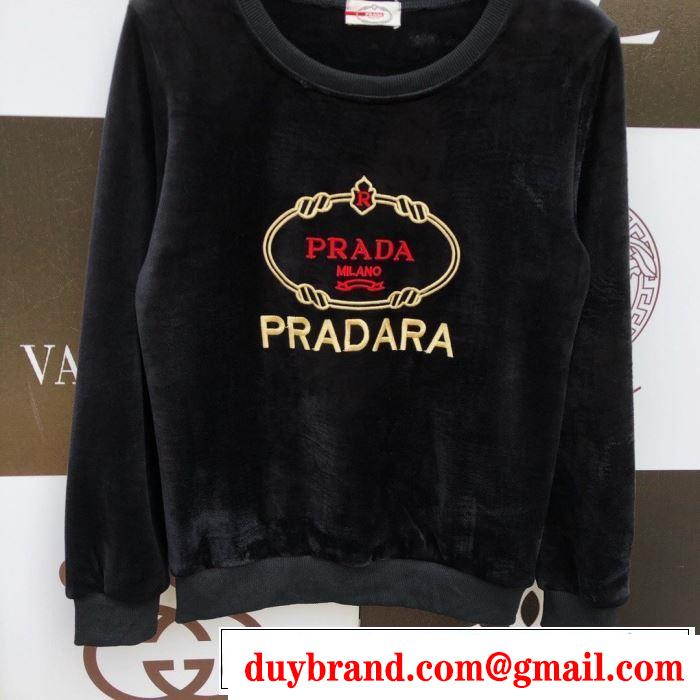 上下セット　秋ファションのトレンド　3色可選　2019秋に注目したい　プラダ PRADA　おしゃれさんはいち早く取り　