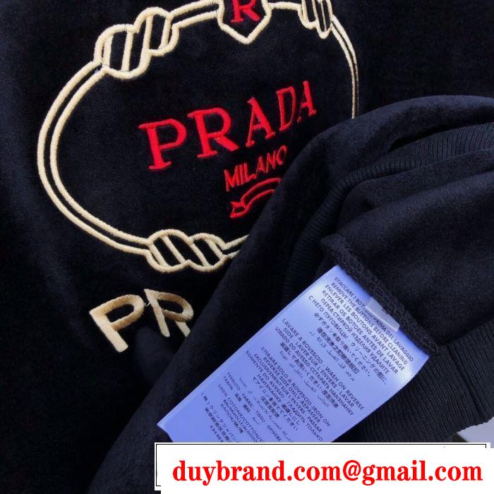 上下セット　秋ファションのトレンド　3色可選　2019秋に注目したい　プラダ PRADA　おしゃれさんはいち早く取り　