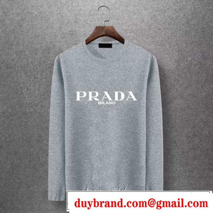 長袖Tシャツ 多色可選 2019秋に注目したい 秋冬ファッションコーディネート プラダ PRADA