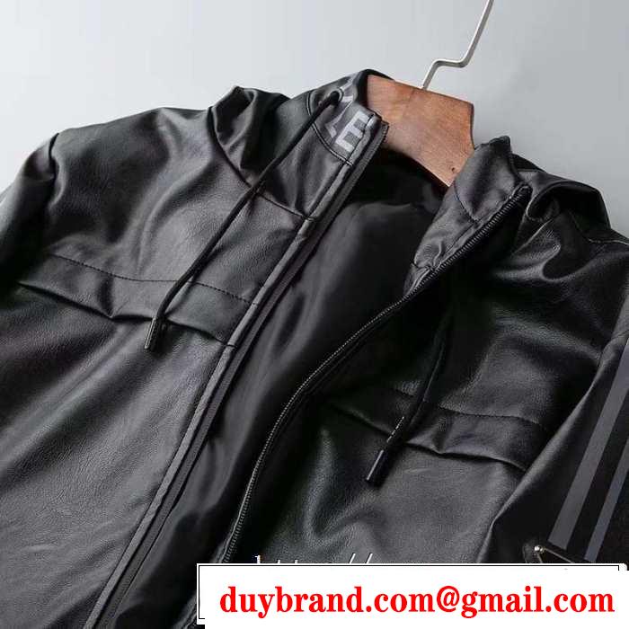 30代～40代におすすめプラダ 黒 ジャケット レザー製品Prada 服 コピー 秋冬コレクションエレガント高級防寒用オシャレコーデ