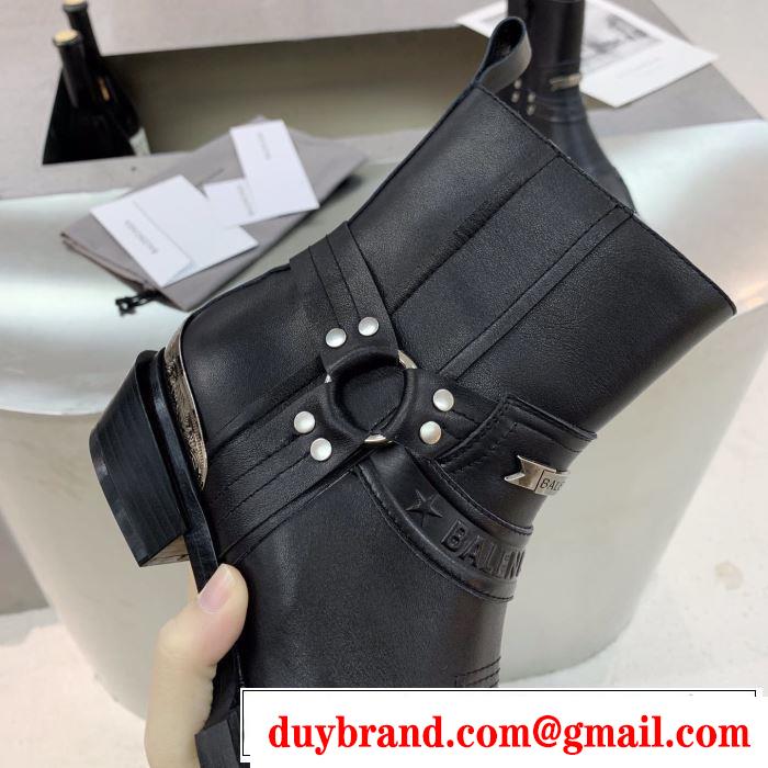 3色可選 バレンシアガ 今年の流行りファション BALENCIAGA やっぱり優しい色 レザーブーツ 【2019秋冬トレンド】押さえておきたい