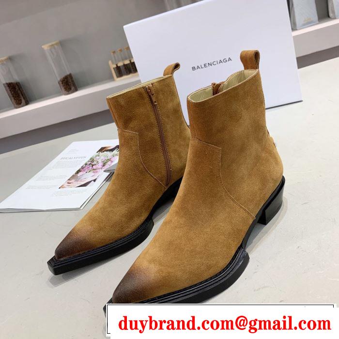 2019秋冬トレンド押さえておきたい 2色可選 レザーブーツ サイズのよさを感じる新作 バレンシアガ BALENCIAGA 人気ブランドの秋冬新色