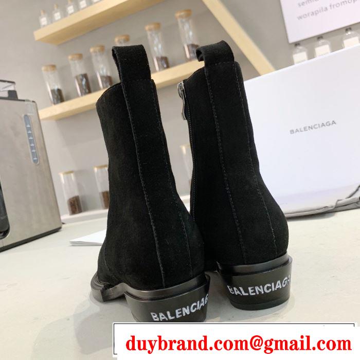 2019秋冬トレンド押さえておきたい 2色可選 レザーブーツ サイズのよさを感じる新作 バレンシアガ BALENCIAGA 人気ブランドの秋冬新色