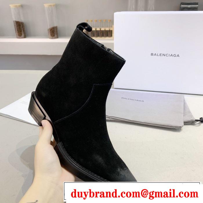 2019秋冬トレンド押さえておきたい 2色可選 レザーブーツ サイズのよさを感じる新作 バレンシアガ BALENCIAGA 人気ブランドの秋冬新色
