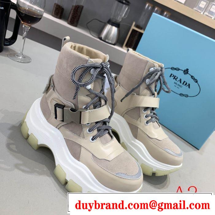 2色可選 2019秋、イチオシ上品 プラダ 新作アイテムが今年流 PRADA ランニングシューズ 今シーズン注目のアイテム
