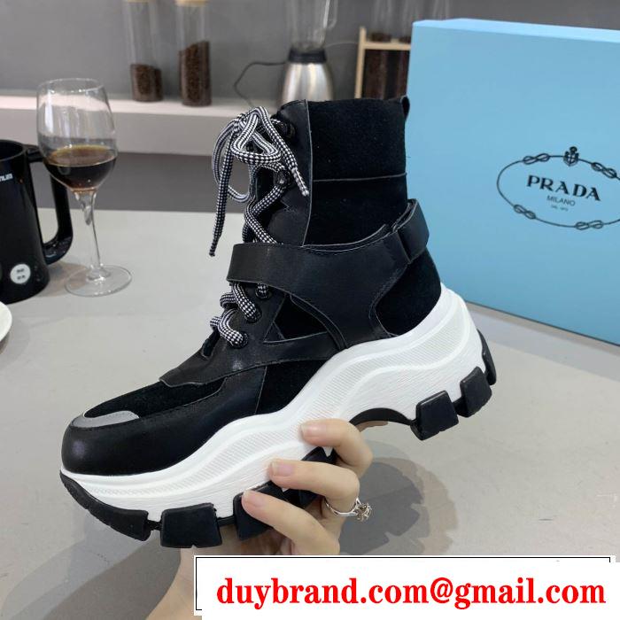 2色可選 2019秋、イチオシ上品 プラダ 新作アイテムが今年流 PRADA ランニングシューズ 今シーズン注目のアイテム