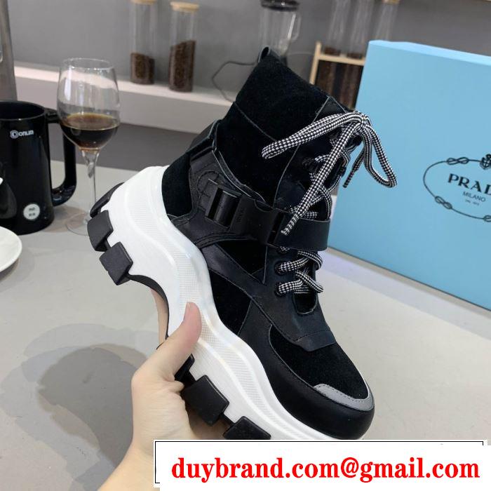 2色可選 2019秋、イチオシ上品 プラダ 新作アイテムが今年流 PRADA ランニングシューズ 今シーズン注目のアイテム
