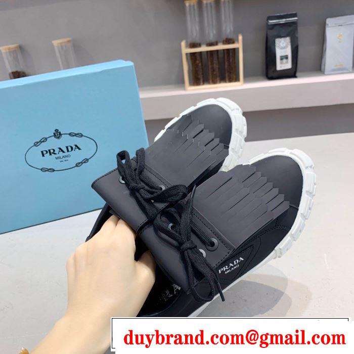 秋冬コーデと相性がいい プラダ 多色可選 PRADA 2019トレンド秋冬おすすめ安い ランニングシューズ 秋冬にお世話になる定番