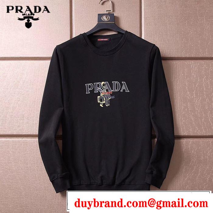 人気秋冬新作の大幅値下げをお見逃しなく 2色可選  PRADA プラダ プルオーバーパーカー