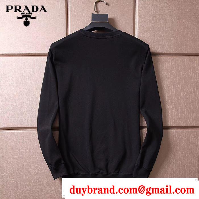 人気秋冬新作の大幅値下げをお見逃しなく 2色可選  PRADA プラダ プルオーバーパーカー