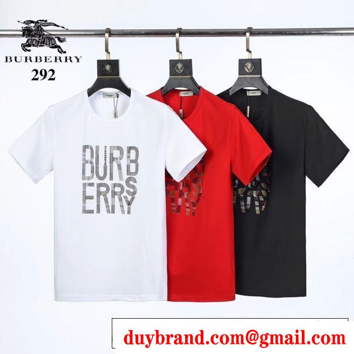 3色可選　最先端のスタイル　バーバリー2020SS人気　 BURBERRY　半袖Tシャツ　2年以上連続１位獲得
