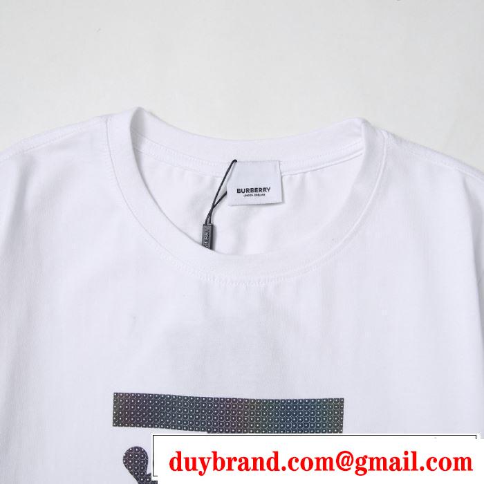 ファッションに合わせ　2色可選　バーバリー 限定アイテム特集　BURBERRY　半袖Tシャツ　お値段もお求めやすい