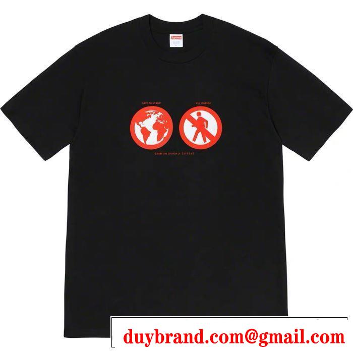 愛らしい春の新作 シュプリーム SUPREME 3色可選 SUPREME 19FW  SAVE THE PLANET TEE  Tシャツ/半袖