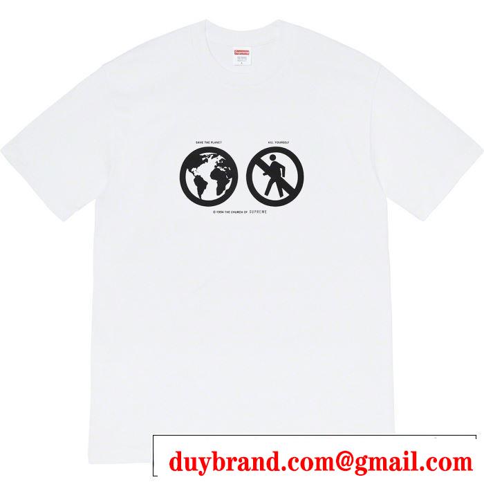 愛らしい春の新作 シュプリーム SUPREME 3色可選 SUPREME 19FW  SAVE THE PLANET TEE  Tシャツ/半袖