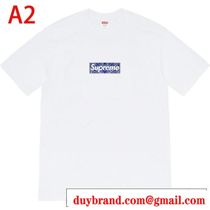 トレンド最先端のアイテム 多色可選  Tシャツ/半袖 Supreme 19FW Bandana Box Logo Tee 20SS☆送料込