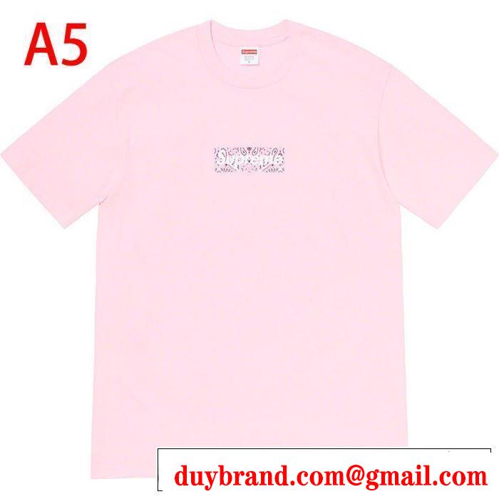 トレンド最先端のアイテム 多色可選  Tシャツ/半袖 Supreme 19FW Bandana Box Logo Tee 20SS☆送料込