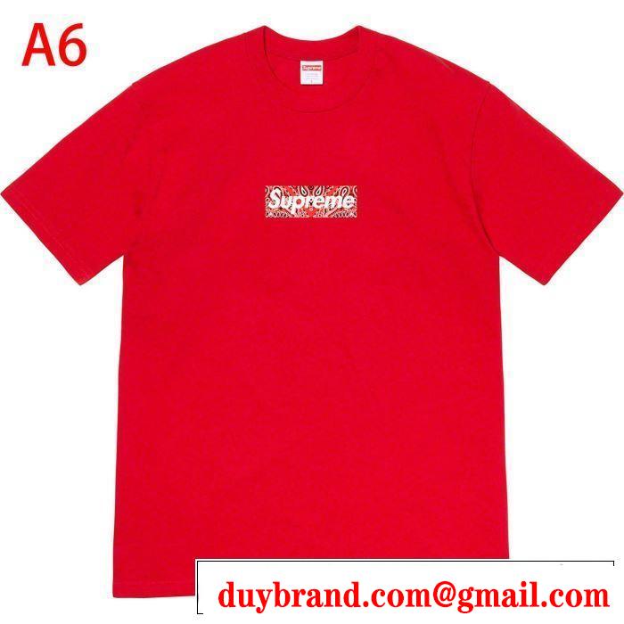 トレンド最先端のアイテム 多色可選  Tシャツ/半袖 Supreme 19FW Bandana Box Logo Tee 20SS☆送料込