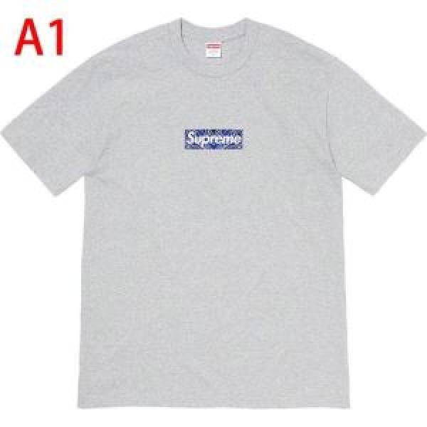 Các vật phẩm cắt giảm của xu hướng nhiều màu/áo ngắn/tay áo ngắn tối cao 19FW Bandana Box LOGO TEE 20SS
