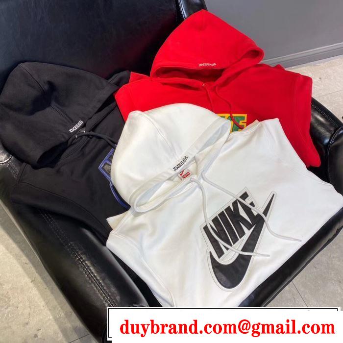 エレガントな雰囲気 3色可選 Supreme Nike Leather Hooded Sweatshirt 2020話題の商品 スタイルアップ