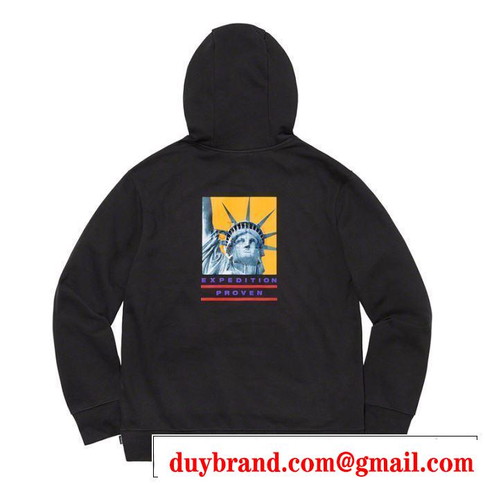 おしゃれに大人の必見 2色可選  Supreme 19FW TNF Statue of Liberty Hooded パーカー