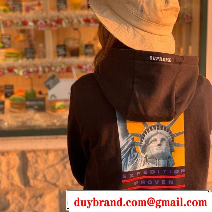 おしゃれに大人の必見 2色可選  Supreme 19FW TNF Statue of Liberty Hooded パーカー