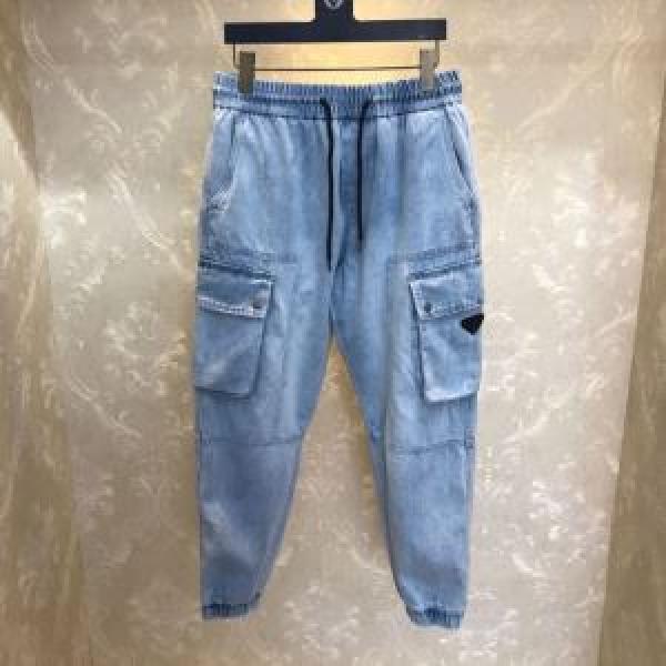 Trận chiến không thể tránh khỏi cho cuộc thi Prada Jeans có kích thước nổi bật nam Denim Prada 2020 Tác phẩm mới nổi tiếng _ Quần jean thương hiệu