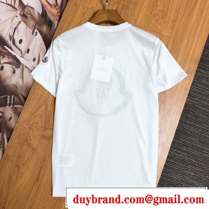 通勤通学どちらでも使え 半袖Tシャツ2色可選  素敵なアイテム モンクレール限定アイテムが登場  MONCLER