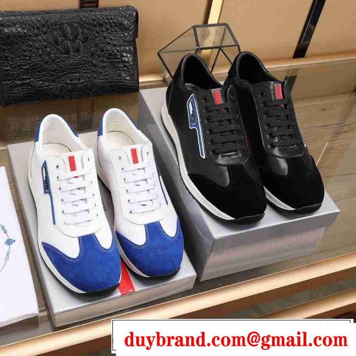 2色可選 手頃価格でカブり知らず プラダ PRADA 価格も嬉しいアイテム スニーカー
