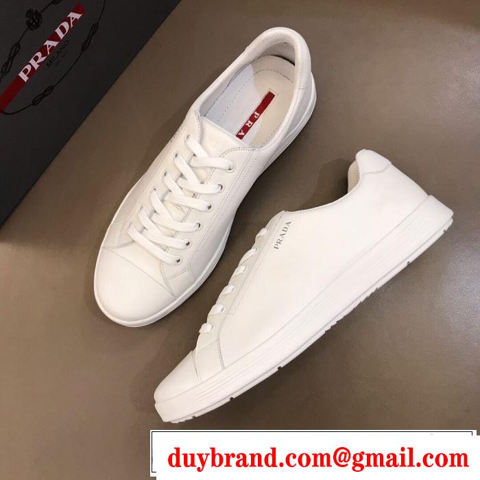 2色可選 シンプルなファッション スニーカー この時期の一番人気は プラダ PRADA