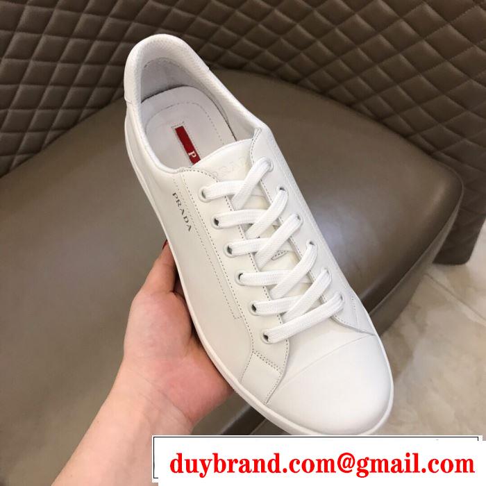 2色可選 シンプルなファッション スニーカー この時期の一番人気は プラダ PRADA