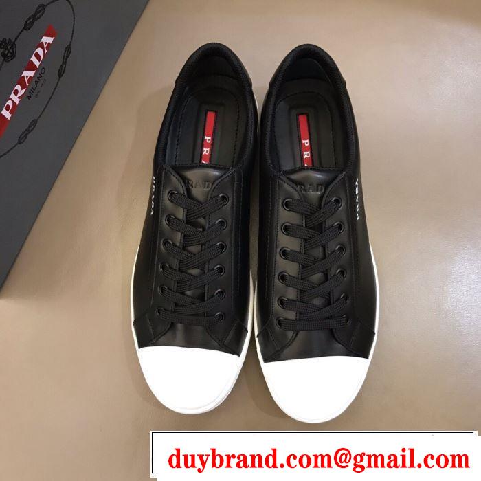 2色可選 シンプルなファッション スニーカー この時期の一番人気は プラダ PRADA