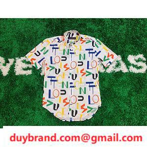 Áo sơ mi Mùa xuân / Mùa hè Thương hiệu New Louis Vuitton Áo sơ mi mùa hè Phong cách