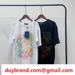 Thời trang mới nhất của mùa hè Louis Vuitton Short Tay áo ngắn T -Shirt Seekly Sarah Summer Summer Summer Món đồ phổ biến