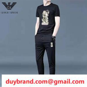 Xu hướng được đề xuất mùa này Armani Upper và Lower Set Sleeve Monotone Men's Fashion có thể dễ dàng mặc
