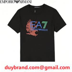 Armani armani thư đặt hàng ngắn tay áo t -shirt logo in retro retro retro căng thẳng -không có 3 màu