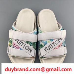 Bộ sưu tập Mùa xuân / Mùa hè 21SS Louisvuitton Honolulu Line Line Mules 2 Màu sắc Phát triển thoải mái